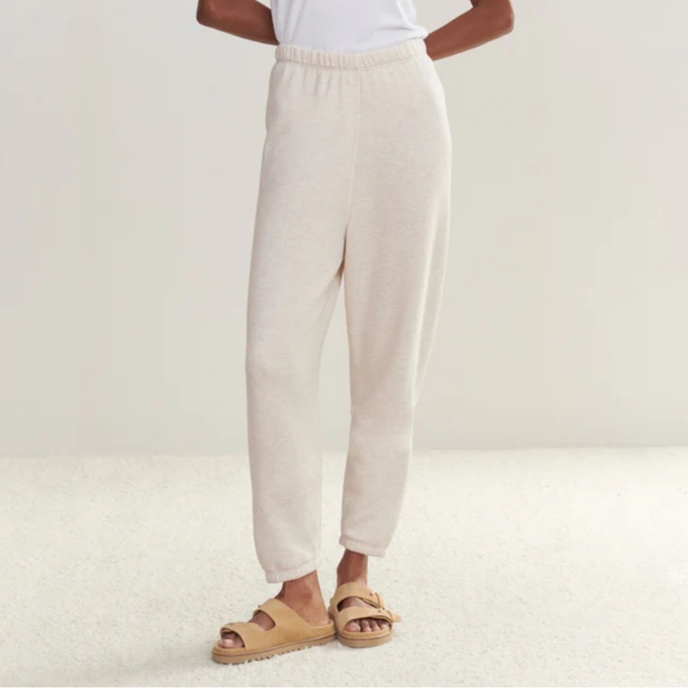 Jenni Kayne Saturday Sweatpants, Ivory, XS